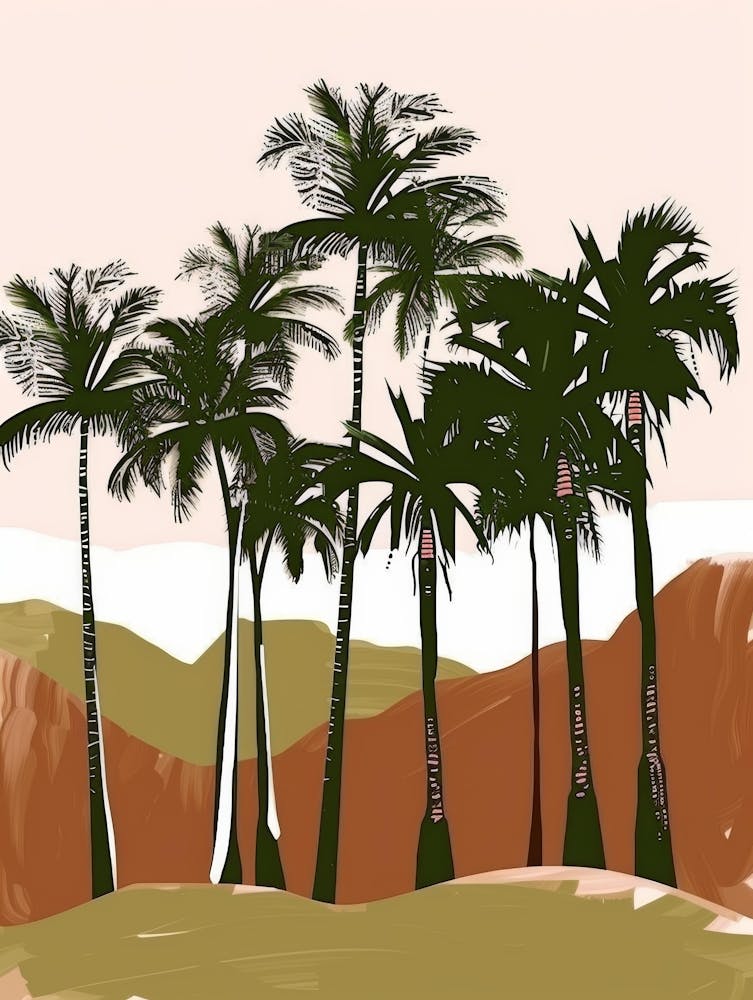 Palm Trees In The Desert