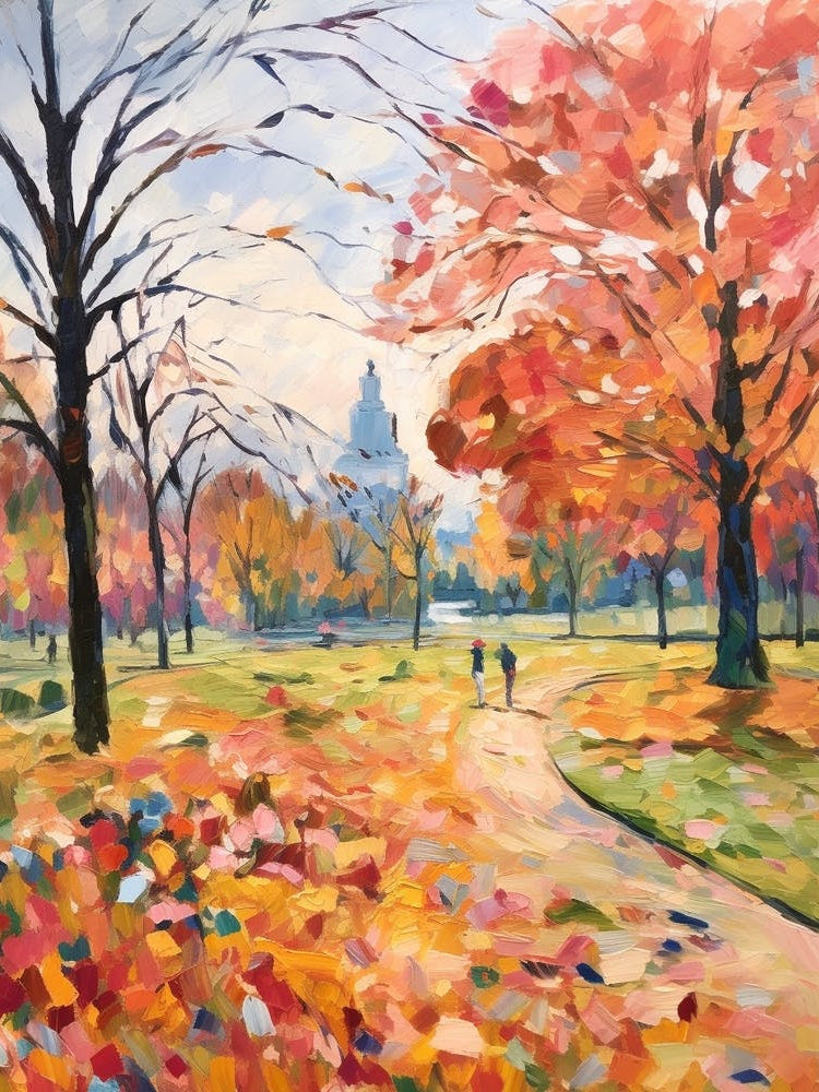 Autumn City Park Painting Regents Park London 4