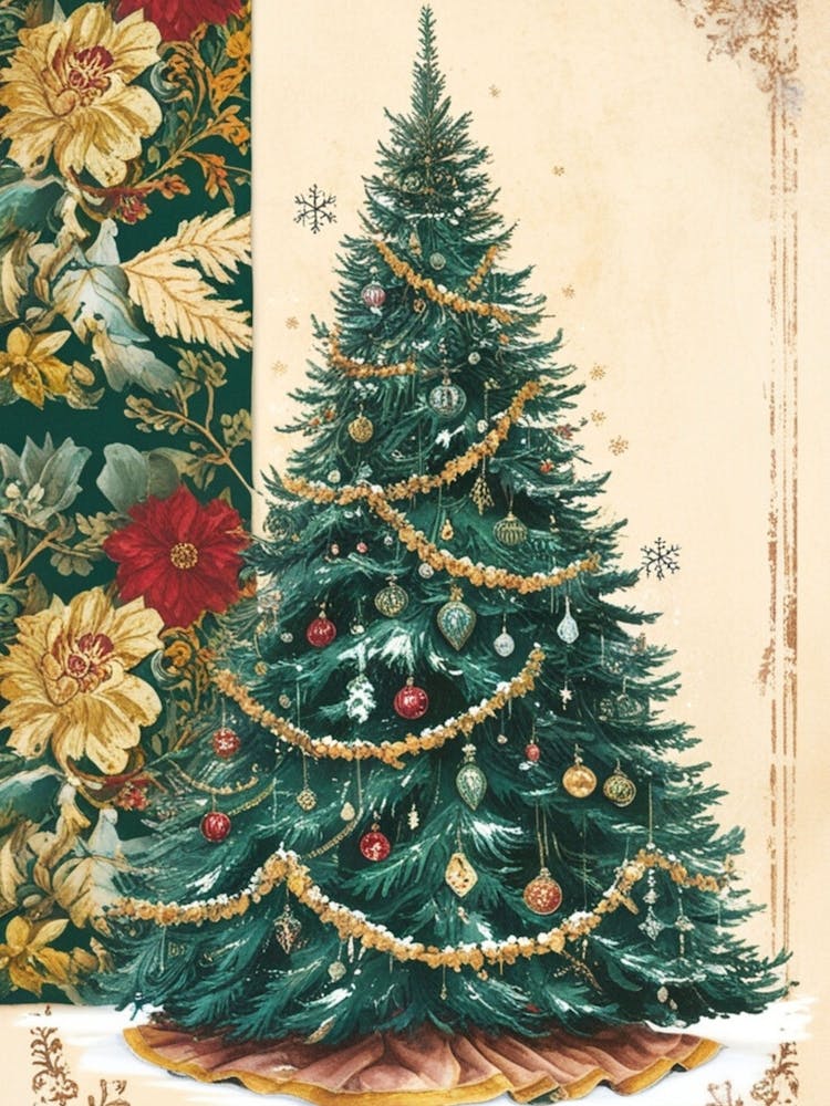 William Morris Christmas Tree 93