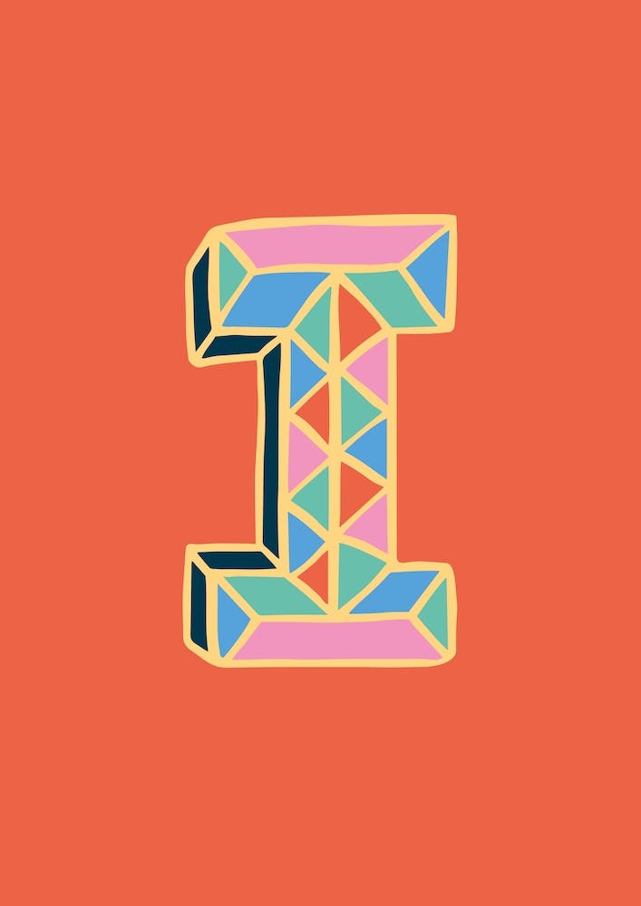 Letter I Typographic