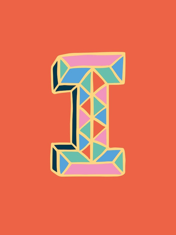 Letter I Typographic