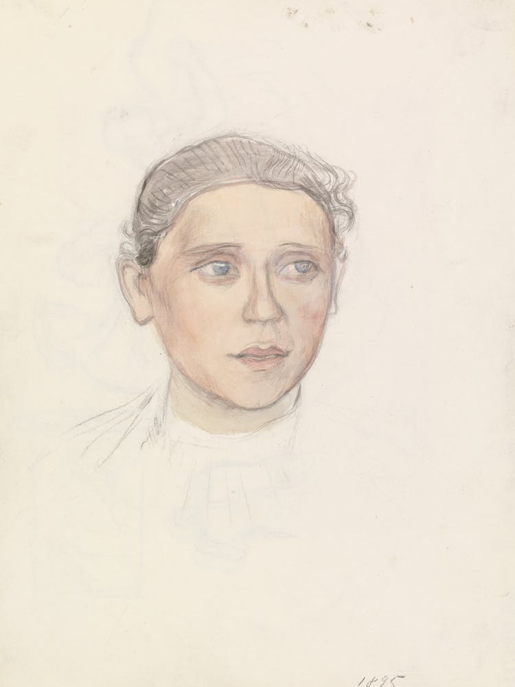 Portrait Of A Young Girl, 1900 1925, By Magnus Enckell