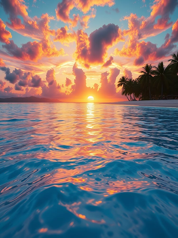 Sunset Over The Ocean 13