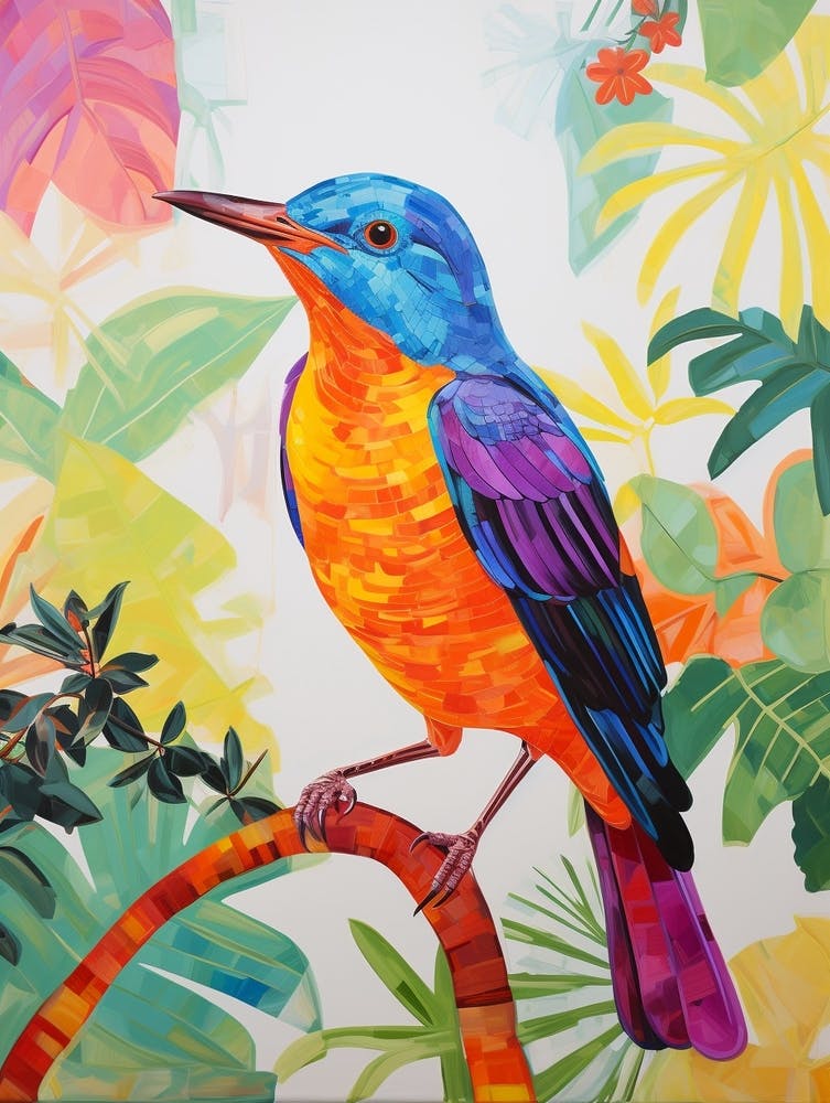 Colourful Bird Painting Dipper 3