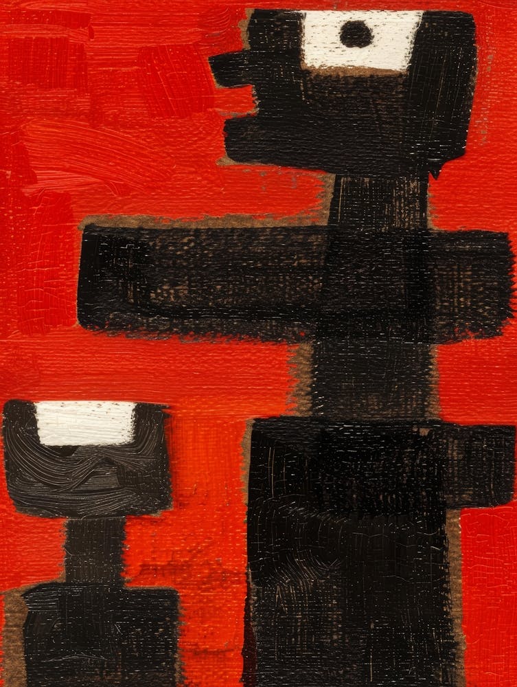 Black And White Abstract Painting 20