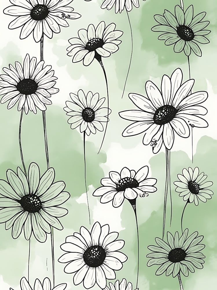 Dreamlike Sage Wildflower Field