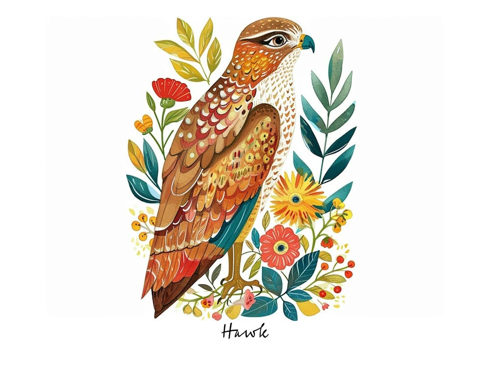 Little Floral Hawk 2 Poster