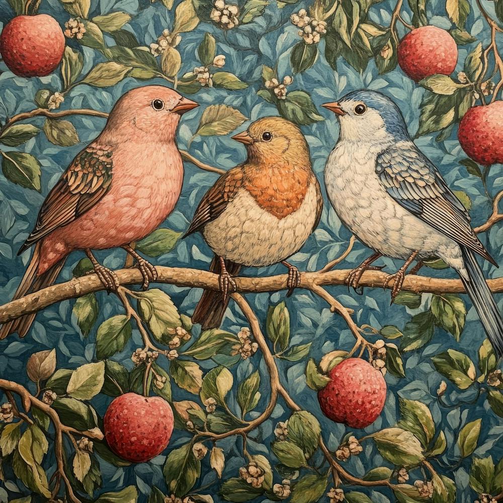 Vögel auf einem Ast Kunst 33