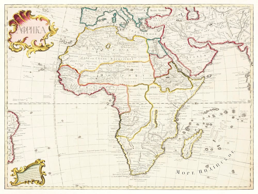 Karte von Afrika (1722)