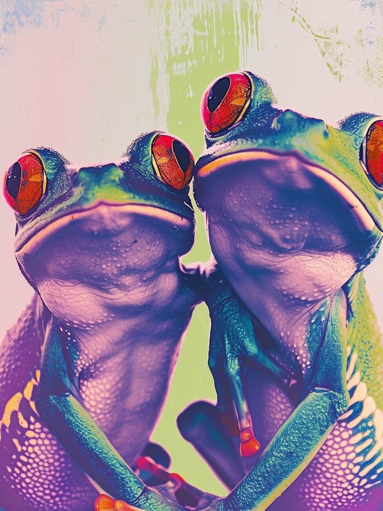Polaroid Inspired Frogs 2