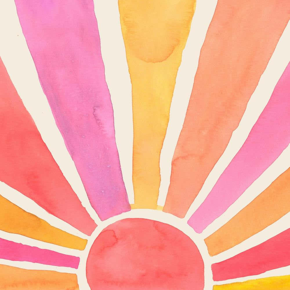 Sun Is Sunshine Square kids art print