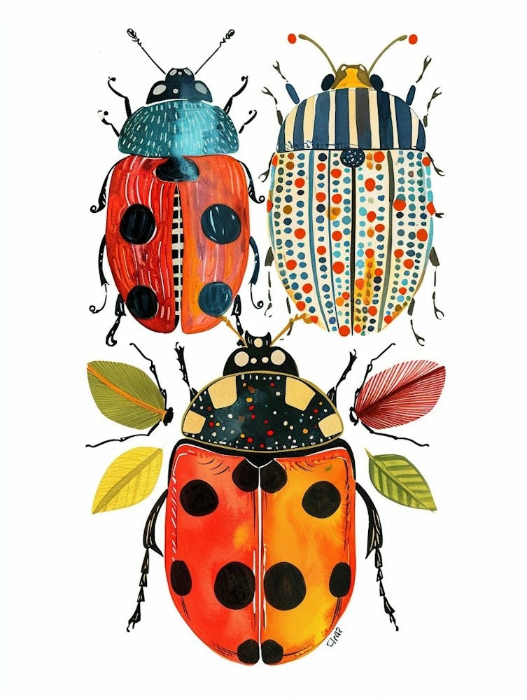 Colourful Insect Illustration Ladybug 30