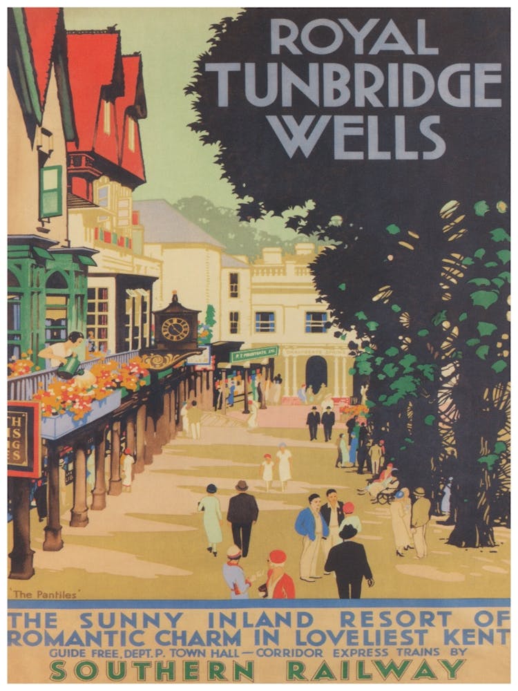 Royal Tunbridge Wells England Vintage Travel Poster 1