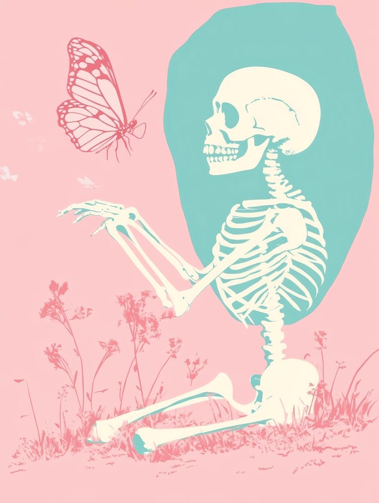 Skeleton And Butterfly