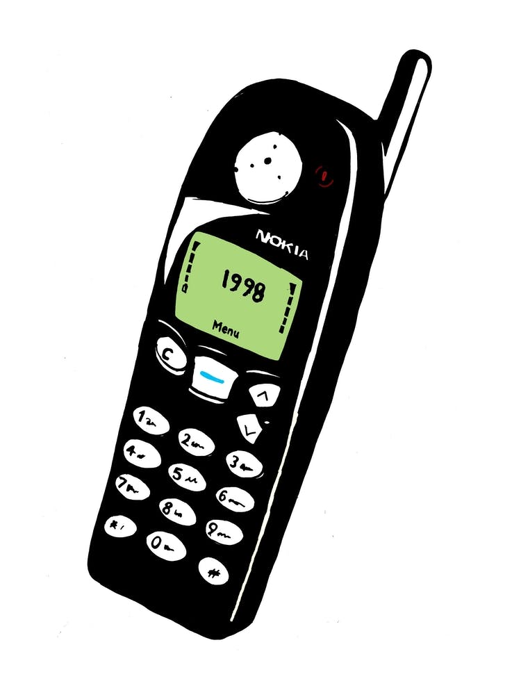Retro 1998 Mobiltelefon