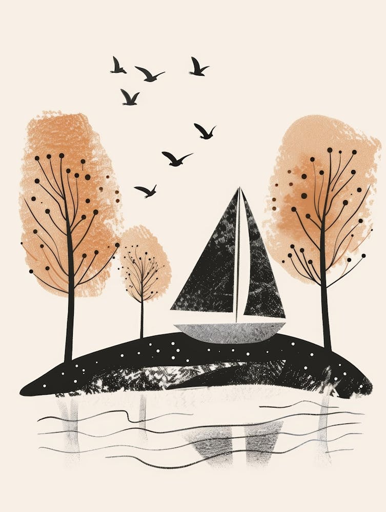 Sailboat On The Lake 6