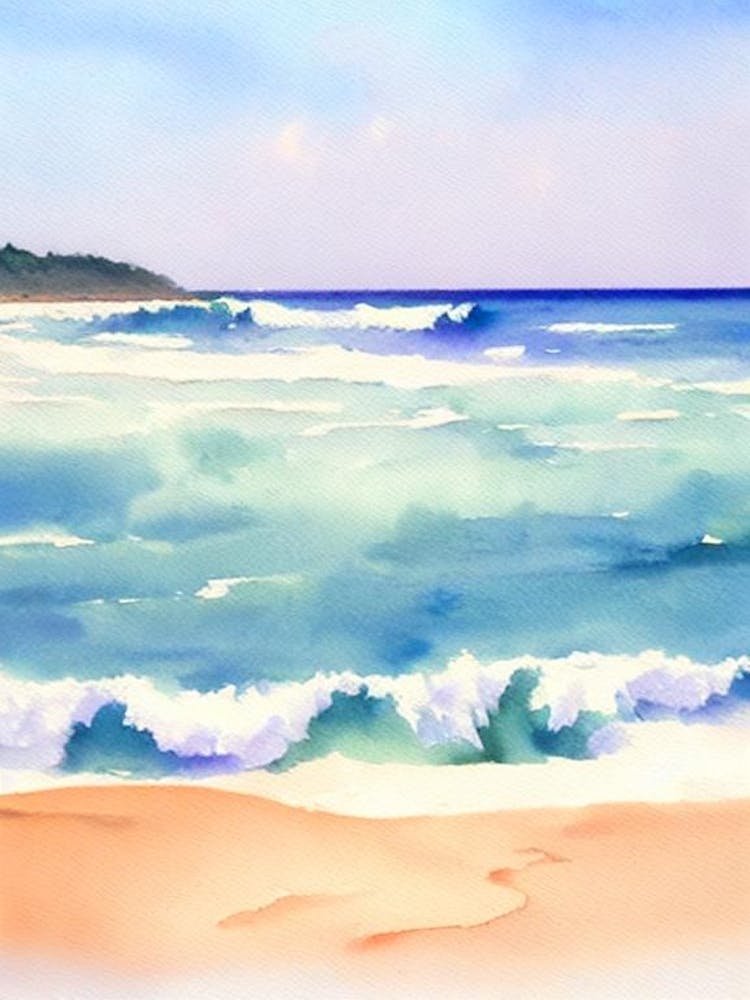 Manzanillo Beach 3, Cuba Watercolour