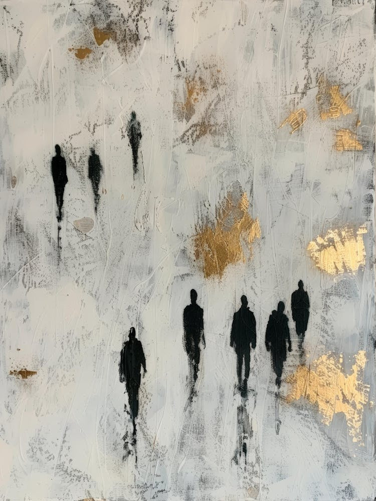 People Walking In The Snow