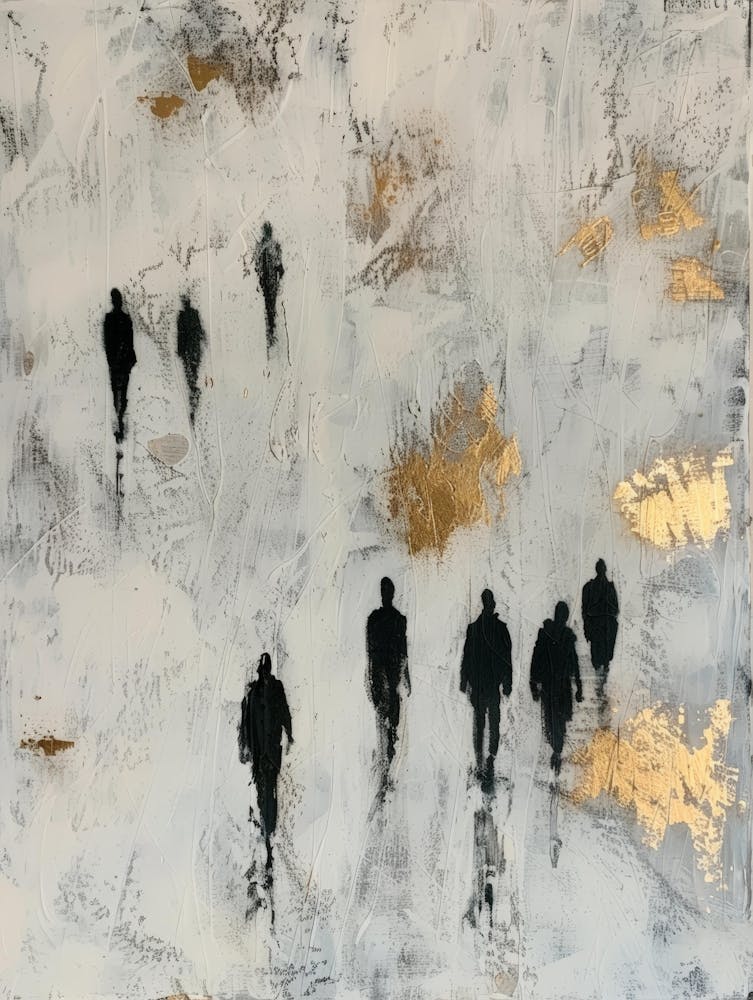 People Walking In The Snow