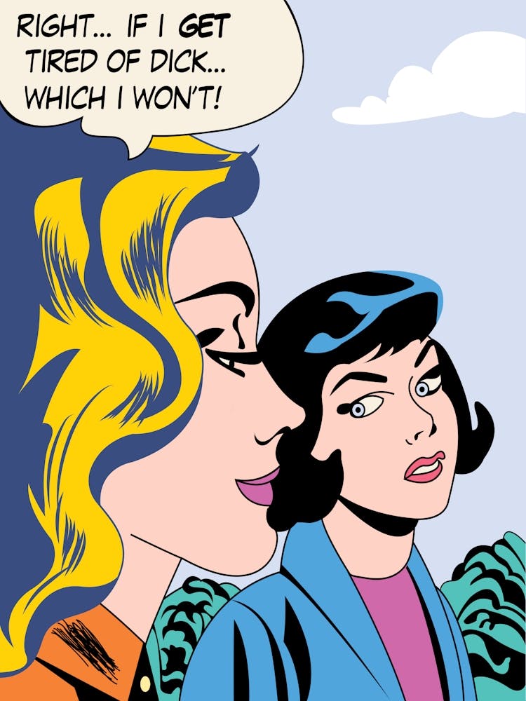 Pop Art Girls With Funny Speech Balloon