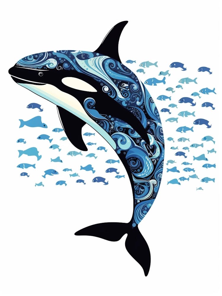Orca Whale Pattern 4