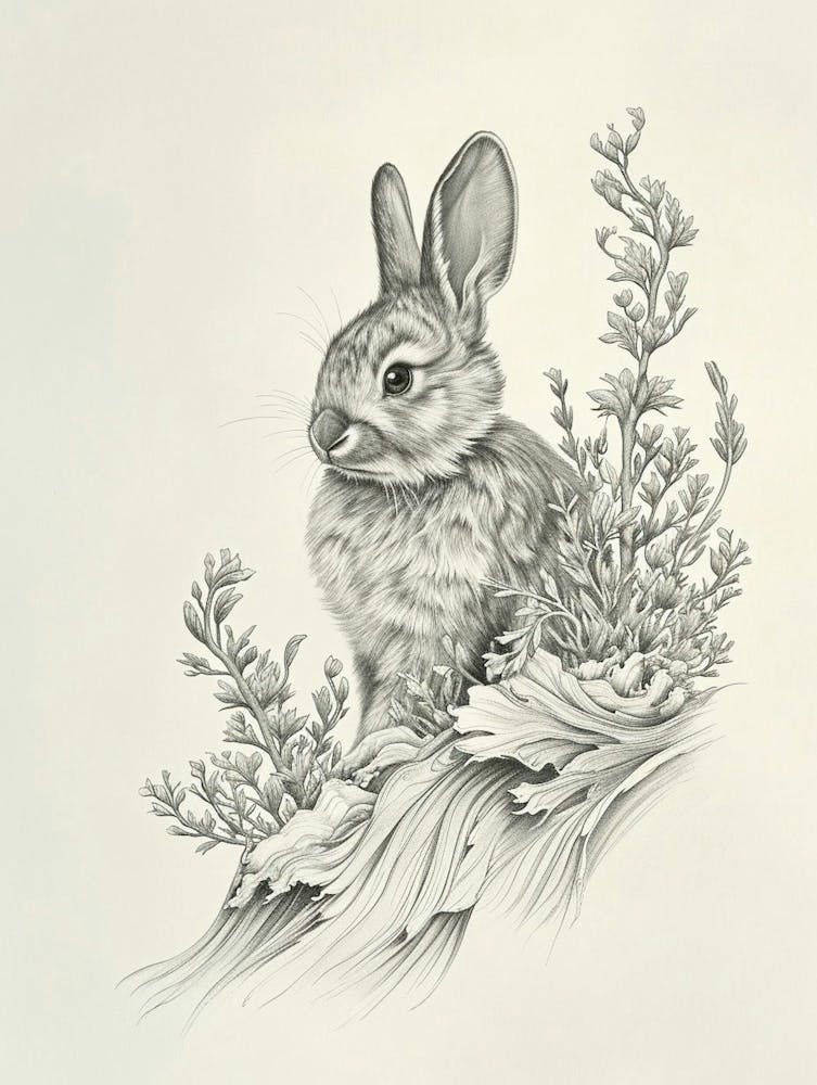 Silver Marten Rabbit Drawing 3