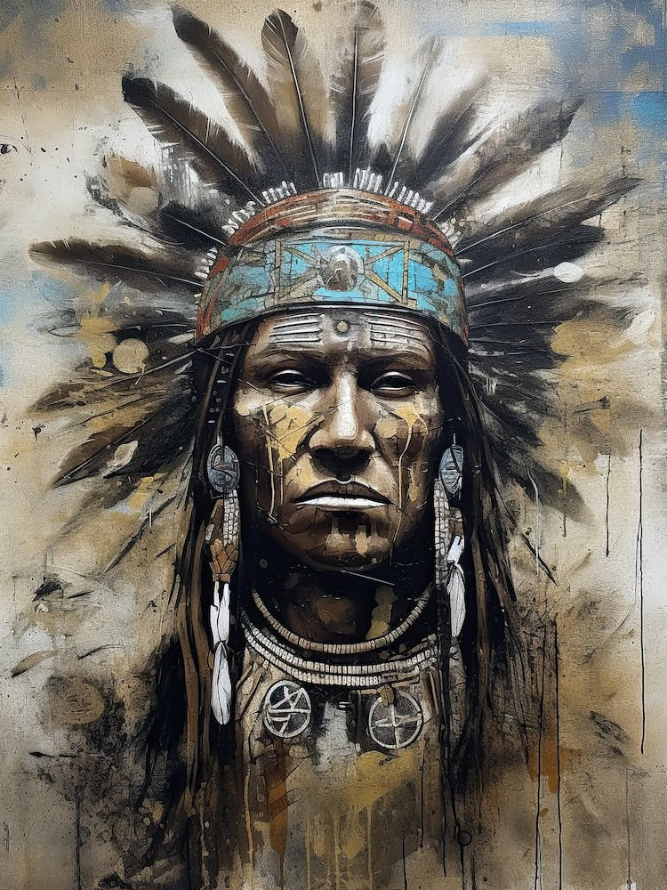 Indian Chief, Native american art