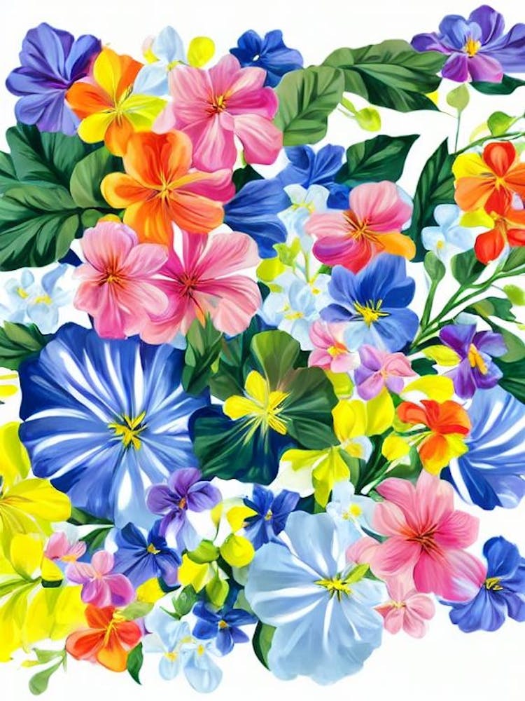 Jasmine 2 Modern Colourful Flower