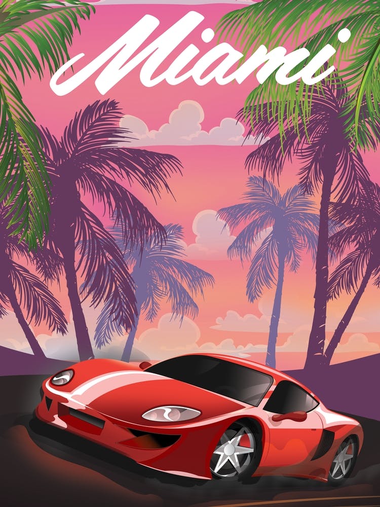 Miami sports car travel