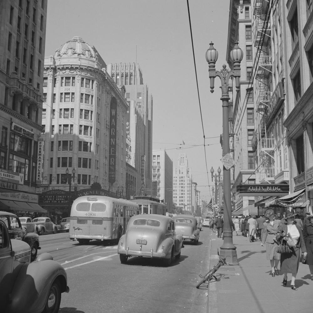 Los Angeles, California, Street Scene By Russell Lee