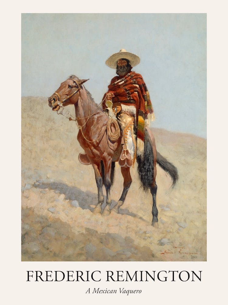 Un Vaquero Mexicain, Affiche Frederic Remington