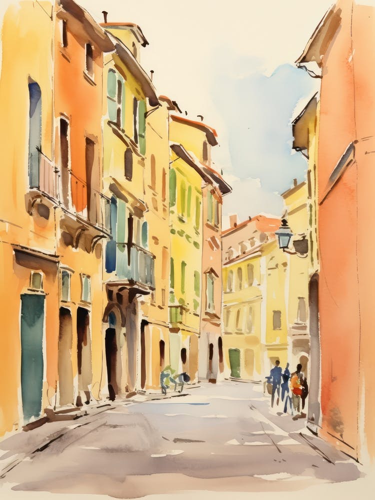 Modena, Italy Watercolour Streets 3