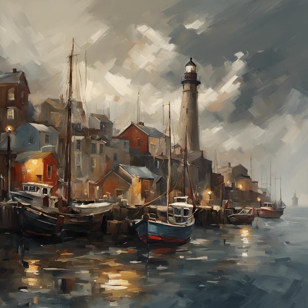 Lighthouse At Night