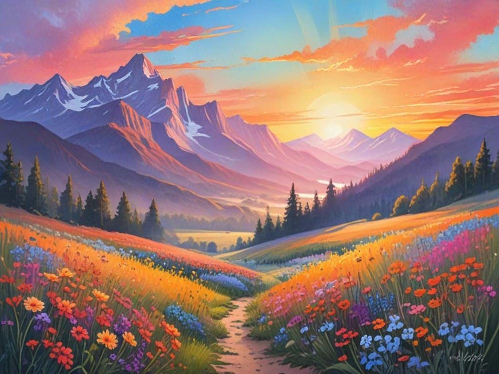 Sunset In The Mountains 4