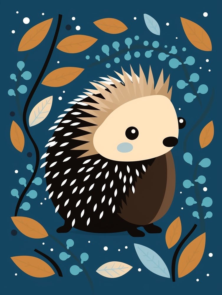 Baby Tier Illustration Stachelschwein 8