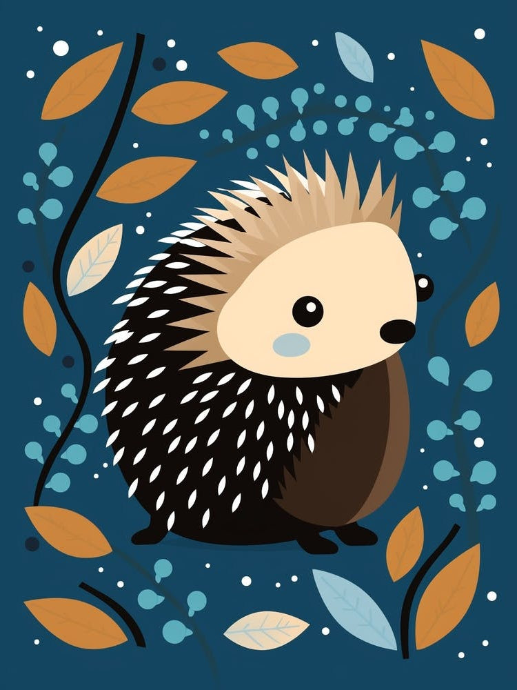 Baby Animal Illustration  Porcupine 8