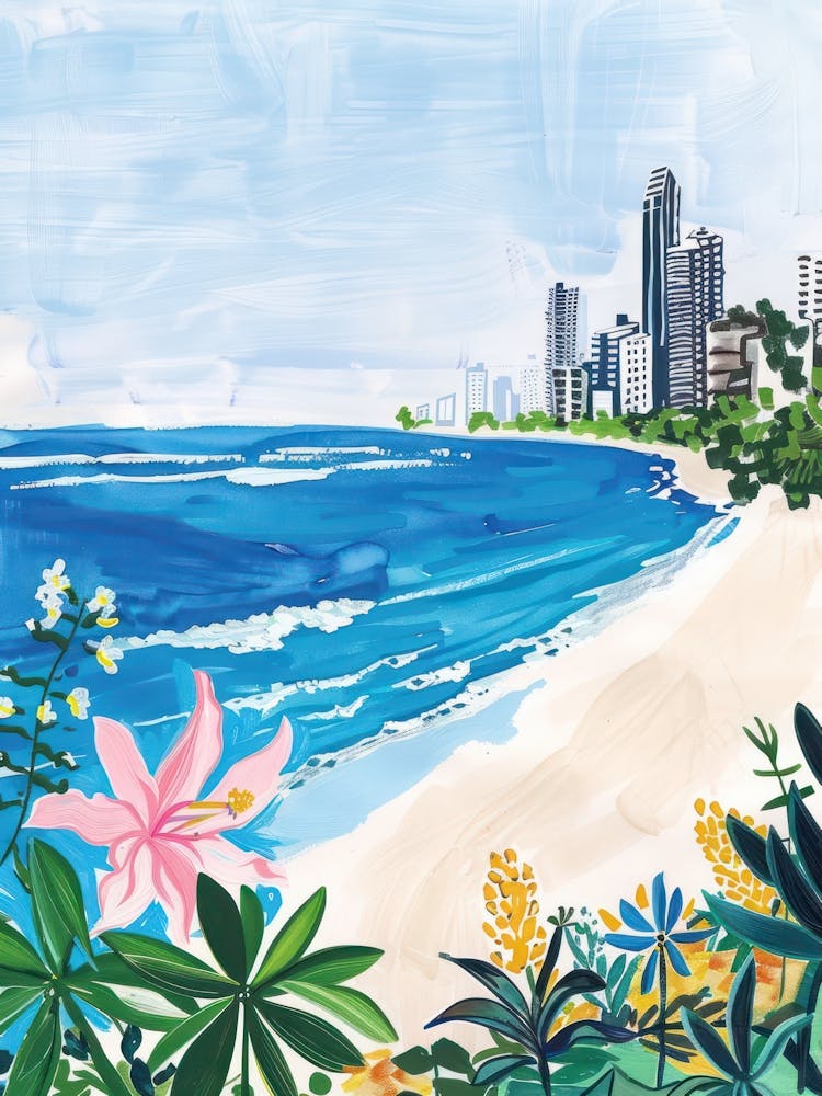 Travel Poster Happy Places Gold Coast 2