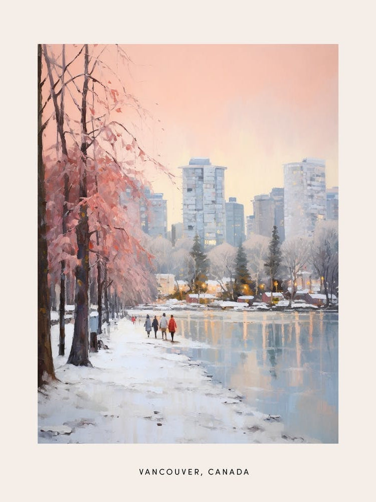Dreamy Winter Painting Poster Vancouver Canada 1