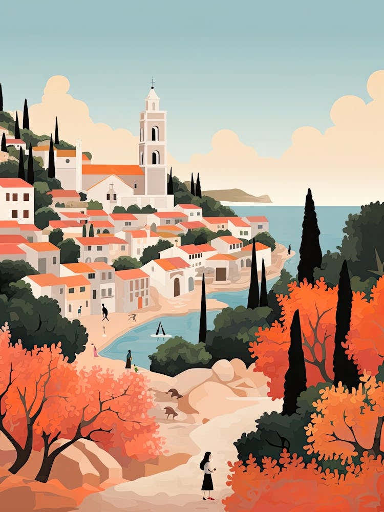 Algarve, Portugal, Graphic Illustration 3