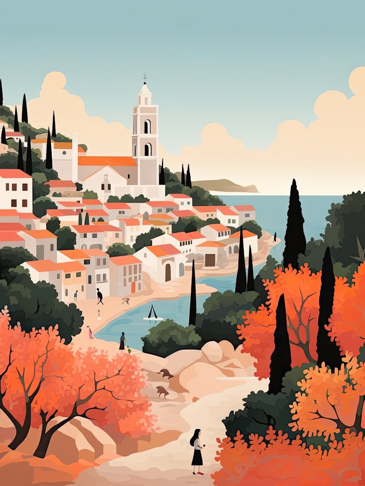 Algarve, Portugal, Graphic Illustration 3