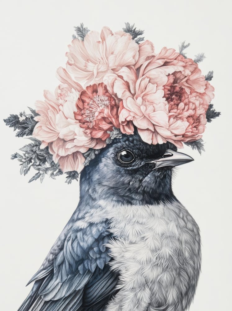 Bird In A Flower Crown 4