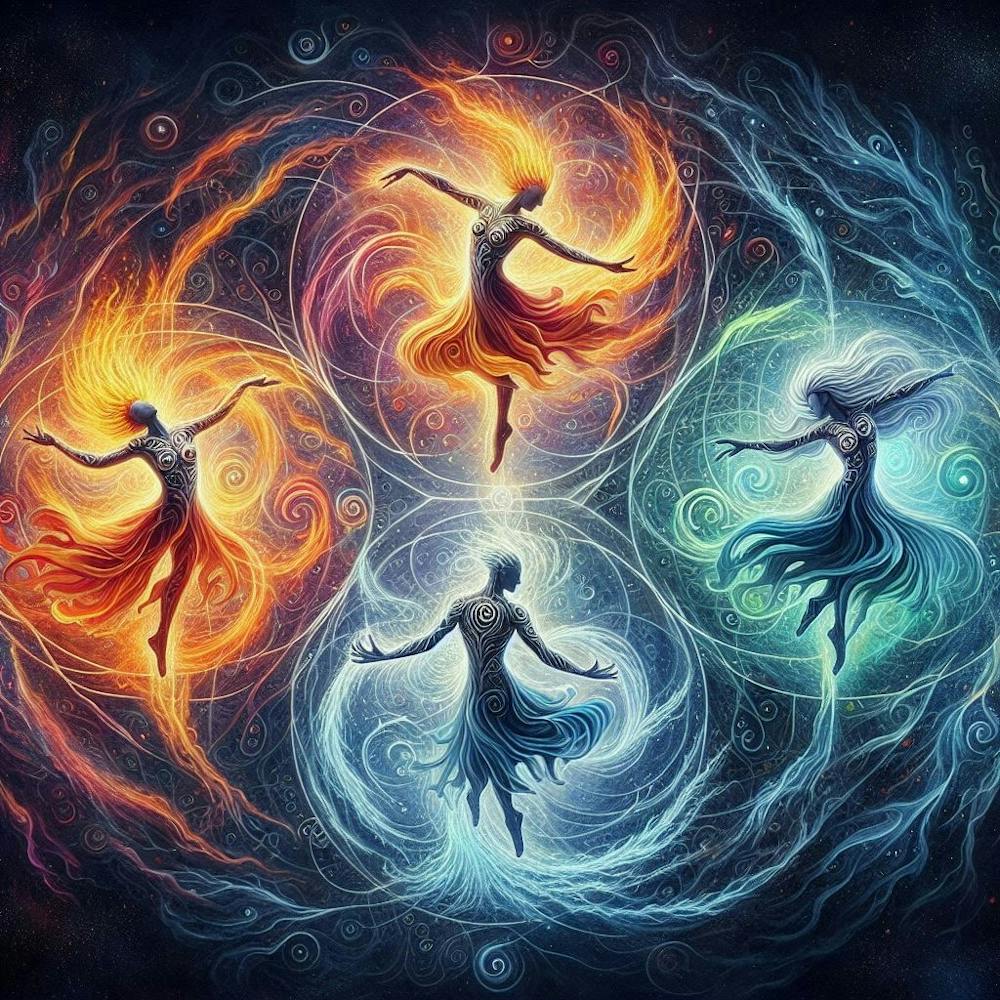 Four Dancers Of Fire