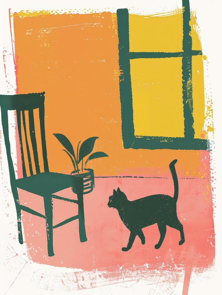 Katze und Stuhl