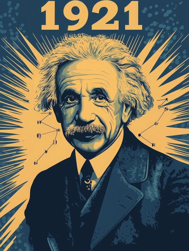 Aihrgdesign A Vintage Poster Celebrating Albert Einsteins Nob 9423b5f2 Ae34 4726 A9f4 8457c55a527b 0