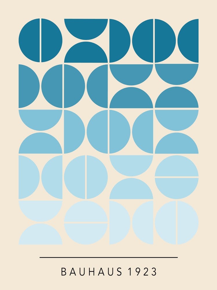 Gradient Blue Bauhaus