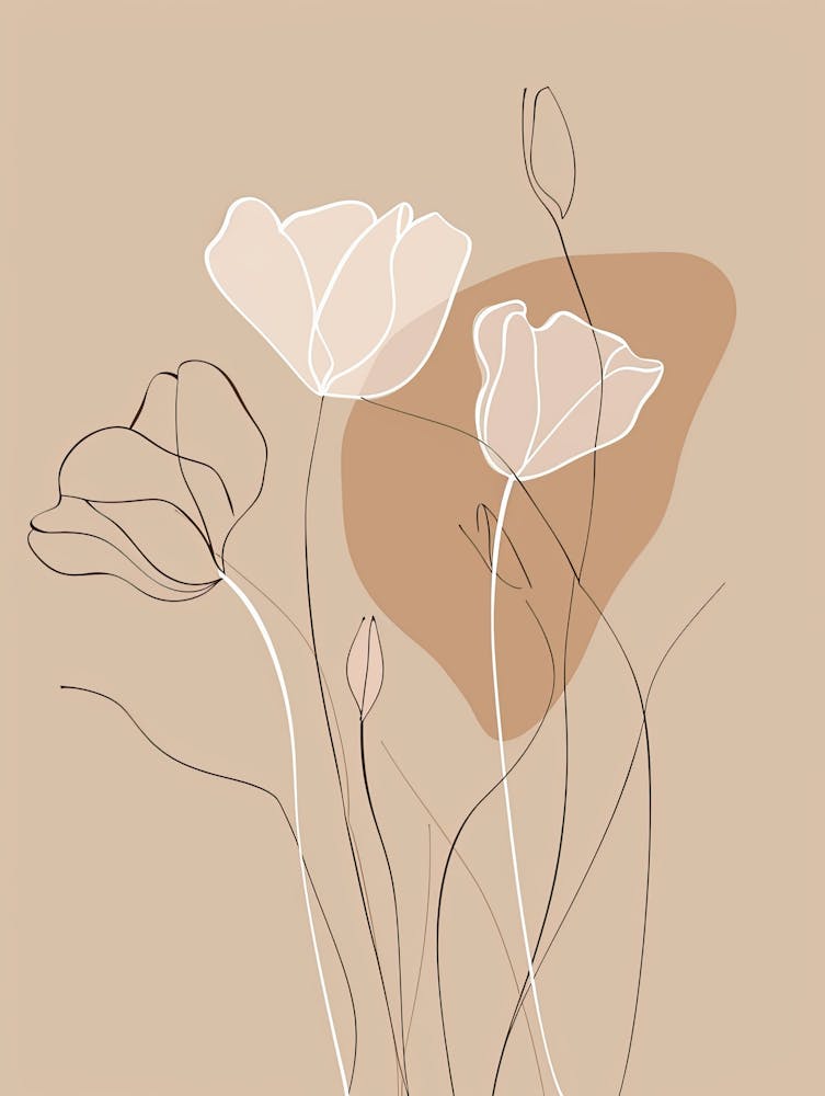 Paris Botanical Garden Boho Line Art