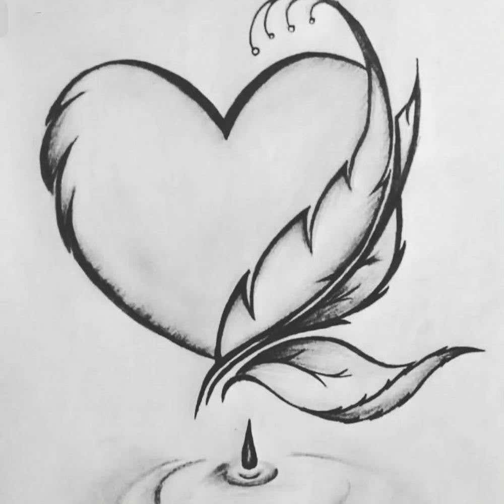 Heart With Feather