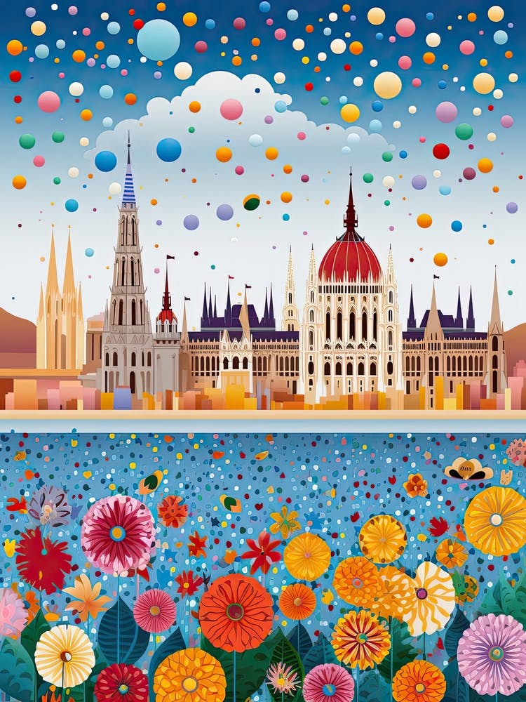 Budapest, Illustration In The Style Of Pop Art 2