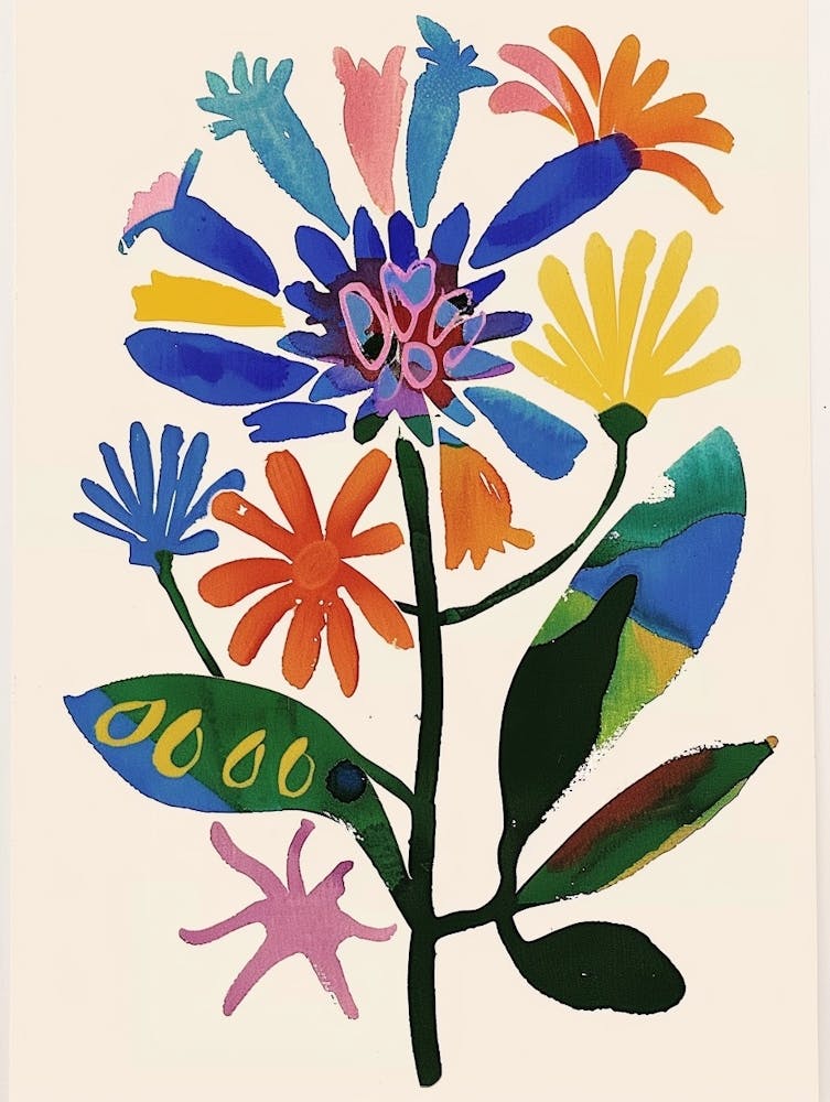 Painted Florals Bee Balm 4