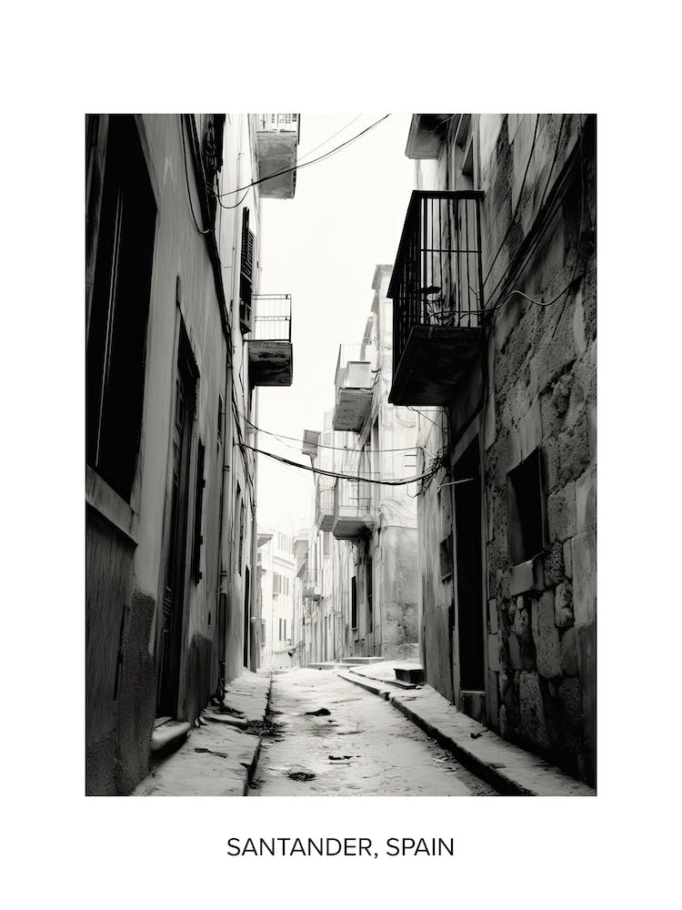 Poster Of Split, Croatia, Photography In Black And White 4